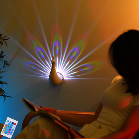 Lampe projecteur Paon -- Peacock Projector Lamp